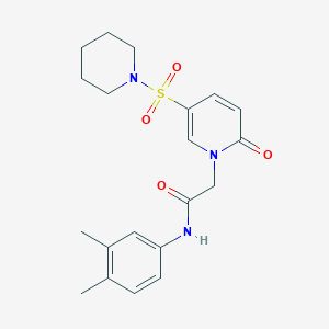 molecular formula C20H25N3O4S B3226138 N-(3,4-dimethylphenyl)-2-[2-oxo-5-(piperidin-1-ylsulfonyl)pyridin-1(2H)-yl]acetamide CAS No. 1251685-04-7