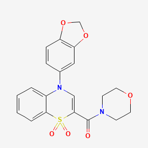 molecular formula C20H18N2O6S B3226158 N-(3,4-dimethoxyphenyl)-3-{[5-(4-methylphenyl)pyrimidin-2-yl]amino}benzamide CAS No. 1251693-07-8