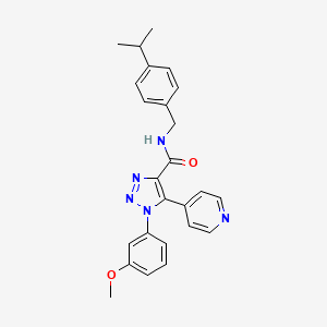 molecular formula C25H25N5O2 B3226178 N-(4-isopropylbenzyl)-1-(3-methoxyphenyl)-5-pyridin-4-yl-1H-1,2,3-triazole-4-carboxamide CAS No. 1251697-73-0