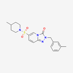 molecular formula C20H24N4O3S B3226185 2-(3-methylbenzyl)-6-[(4-methylpiperidin-1-yl)sulfonyl][1,2,4]triazolo[4,3-a]pyridin-3(2H)-one CAS No. 1251698-66-4