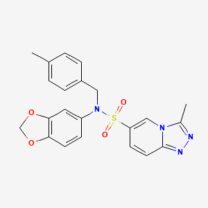 N-1,3-benzodioxol-5-yl-3-methyl-N-(4-methylbenzyl)[1,2,4]triazolo[4,3-a]pyridine-6-sulfonamide