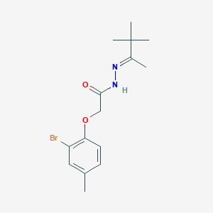 molecular formula C15H21BrN2O2 B322619 2-(2-bromo-4-methylphenoxy)-N'-(1,2,2-trimethylpropylidene)acetohydrazide 