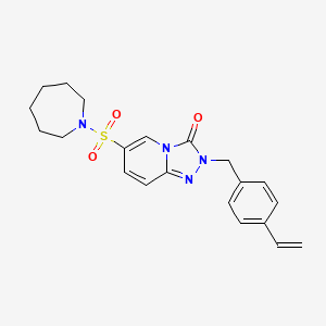 molecular formula C21H24N4O3S B3226191 6-(azepan-1-ylsulfonyl)-2-(4-vinylbenzyl)-[1,2,4]triazolo[4,3-a]pyridin-3(2H)-one CAS No. 1251704-93-4
