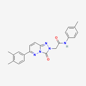 molecular formula C22H21N5O2 B3226205 2-(6-(3,4-dimethylphenyl)-3-oxo-[1,2,4]triazolo[4,3-b]pyridazin-2(3H)-yl)-N-(p-tolyl)acetamide CAS No. 1251707-25-1