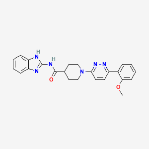 molecular formula C24H24N6O2 B3226208 N-(1H-benzo[d]imidazol-2-yl)-1-(6-(2-methoxyphenyl)pyridazin-3-yl)piperidine-4-carboxamide CAS No. 1251708-20-9