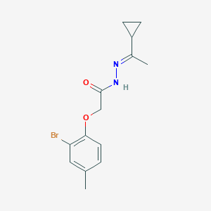 molecular formula C14H17BrN2O2 B322623 2-(2-bromo-4-methylphenoxy)-N'-(1-cyclopropylethylidene)acetohydrazide 