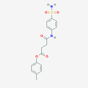 molecular formula C17H18N2O5S B322628 4-Methylphenyl 4-[4-(aminosulfonyl)anilino]-4-oxobutanoate 