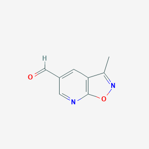 molecular formula C8H6N2O2 B3226294 3-Methyl-[1,2]oxazolo[5,4-b]pyridine-5-carbaldehyde CAS No. 1253696-31-9