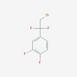 molecular formula C8H5BrF4 B3226307 4-(2-Bromo-1,1-difluoroethyl)-1,2-difluorobenzene CAS No. 1254038-53-3