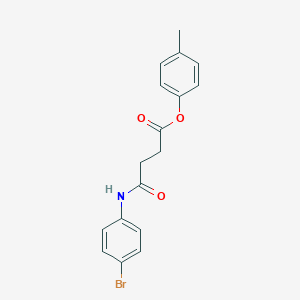 molecular formula C17H16BrNO3 B322631 4-Methylphenyl 4-[(4-bromophenyl)amino]-4-oxobutanoate 