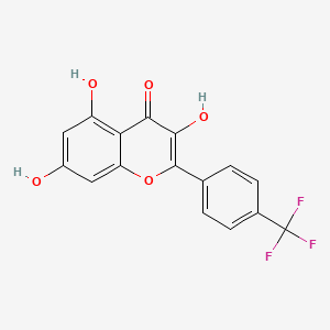 molecular formula C16H9F3O5 B3226314 3,5,7-Trihydroxy-2-(4-(trifluoromethyl)phenyl)-4h-chromen-4-one CAS No. 1254040-46-4