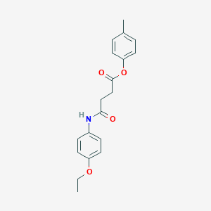 molecular formula C19H21NO4 B322632 4-Methylphenyl 4-[(4-ethoxyphenyl)amino]-4-oxobutanoate 