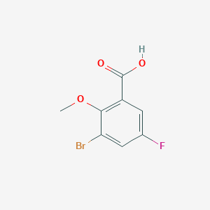 molecular formula C8H6BrFO3 B3226326 3-溴-5-氟-2-甲氧基苯甲酸 CAS No. 1254340-71-0