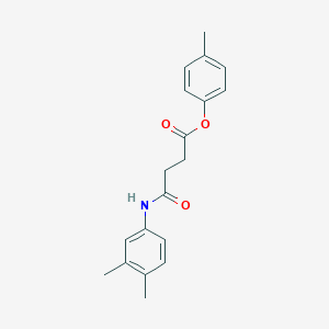 molecular formula C19H21NO3 B322633 4-Methylphenyl 4-(3,4-dimethylanilino)-4-oxobutanoate 