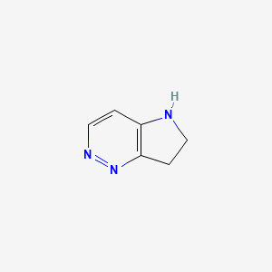 molecular formula C6H7N3 B3226331 6,7-dihydro-5H-pyrrolo[3,2-c]pyridazine CAS No. 1254360-83-2