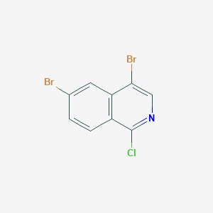 molecular formula C9H4Br2ClN B3226340 4,6-Dibromo-1-chloroisoquinoline CAS No. 1254514-17-4