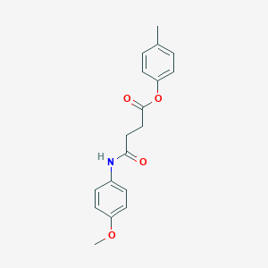 molecular formula C18H19NO4 B322636 4-Methylphenyl 4-(4-methoxyanilino)-4-oxobutanoate 