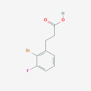 molecular formula C9H8BrFO2 B3226366 3-(2-Bromo-3-fluorophenyl)propanoic acid CAS No. 1255209-05-2