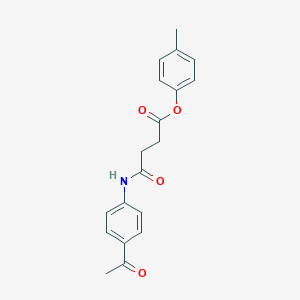 molecular formula C19H19NO4 B322637 4-Methylphenyl 4-[(4-acetylphenyl)amino]-4-oxobutanoate 