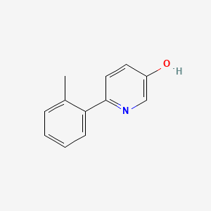 molecular formula C12H11NO B3226386 6-(2-Methylphenyl)pyridin-3-ol CAS No. 1255636-18-0