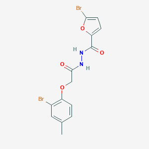 molecular formula C14H12Br2N2O4 B322639 5-bromo-N'-[(2-bromo-4-methylphenoxy)acetyl]-2-furohydrazide 