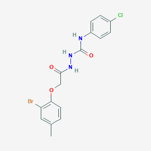 molecular formula C16H15BrClN3O3 B322642 2-[(2-bromo-4-methylphenoxy)acetyl]-N-(4-chlorophenyl)hydrazinecarboxamide 
