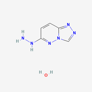 molecular formula C5H8N6O B3226424 6-Hydrazino[1,2,4]triazolo[4,3-b]pyridazine hydrate CAS No. 1255717-27-1