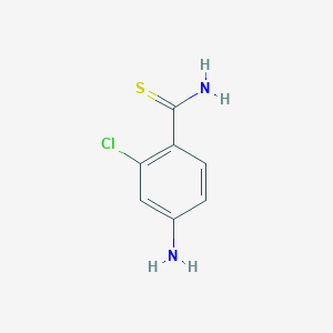 molecular formula C7H7ClN2S B3226472 4-Amino-2-chlorothiobenzamide CAS No. 1256483-32-5
