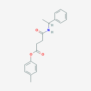 molecular formula C19H21NO3 B322649 4-Methylphenyl 4-oxo-4-[(1-phenylethyl)amino]butanoate 
