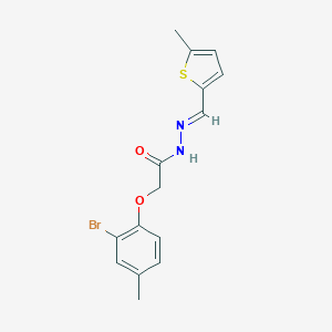 molecular formula C15H15BrN2O2S B322650 2-(2-bromo-4-methylphenoxy)-N'-[(5-methylthien-2-yl)methylene]acetohydrazide 