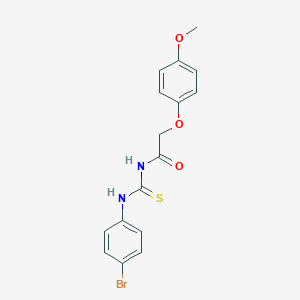 molecular formula C16H15BrN2O3S B322653 N-[(4-bromophenyl)carbamothioyl]-2-(4-methoxyphenoxy)acetamide 