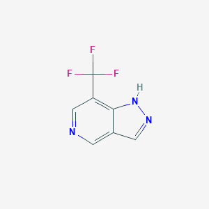 molecular formula C7H4F3N3 B3226550 7-(Trifluoromethyl)-1H-pyrazolo[4,3-c]pyridine CAS No. 1256793-74-4