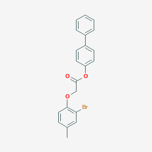 molecular formula C21H17BrO3 B322656 Biphenyl-4-yl (2-bromo-4-methylphenoxy)acetate 
