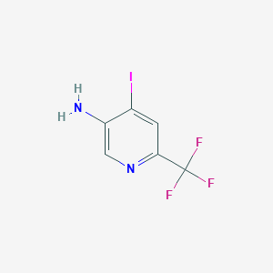 molecular formula C6H4F3IN2 B3226570 3-Pyridinamine, 4-iodo-6-(trifluoromethyl)- CAS No. 1256810-65-7