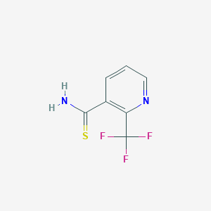 molecular formula C7H5F3N2S B3226587 2-(Trifluoromethyl)pyridine-3-carbothioamide CAS No. 1256812-30-2