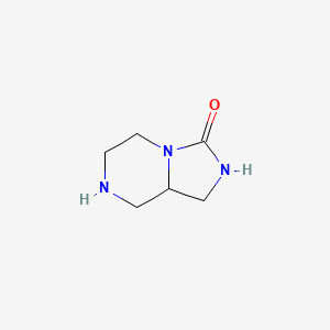 molecular formula C6H11N3O B3226594 六氢咪唑并[1,5-a]吡嗪-3(2h)-酮 CAS No. 1256815-85-6