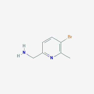 molecular formula C7H9BrN2 B3226600 (5-Bromo-6-methylpyridin-2-yl)methanamine CAS No. 1256818-51-5
