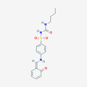 molecular formula C18H21N3O4S B322661 1-butyl-3-[4-[[(Z)-(6-oxocyclohexa-2,4-dien-1-ylidene)methyl]amino]phenyl]sulfonylurea 