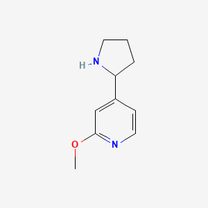 molecular formula C10H14N2O B3226615 2-Methoxy-4-pyrrolidin-2-ylpyridine CAS No. 1256822-06-6