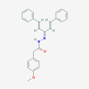 molecular formula C26H24N2O2 B322662 2-(4-methoxyphenyl)-N'-[3-phenyl-1-(2-phenylvinyl)-2-propenylidene]acetohydrazide 