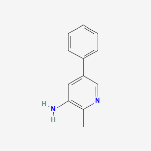 molecular formula C12H12N2 B3226646 2-Methyl-5-phenylpyridin-3-amine CAS No. 1256834-25-9