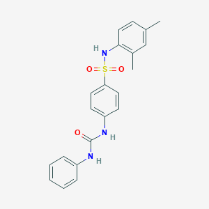 molecular formula C21H21N3O3S B322665 4-[(anilinocarbonyl)amino]-N-(2,4-dimethylphenyl)benzenesulfonamide 
