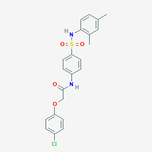 molecular formula C22H21ClN2O4S B322666 2-(4-chlorophenoxy)-N-{4-[(2,4-dimethylanilino)sulfonyl]phenyl}acetamide 