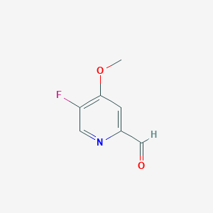 molecular formula C7H6FNO2 B3226660 5-Fluoro-4-methoxypicolinaldehyde CAS No. 1256835-58-1
