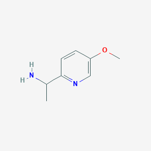 molecular formula C8H12N2O B3226672 1-(5-Methoxypyridin-2-yl)ethan-1-amine CAS No. 1256836-01-7