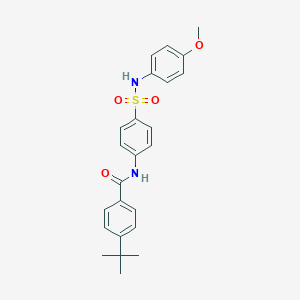 molecular formula C24H26N2O4S B322669 4-tert-butyl-N-{4-[(4-methoxyanilino)sulfonyl]phenyl}benzamide 