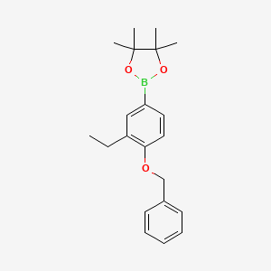 2-(4-(Benzyloxy)-3-ethylphenyl)-4,4,5,5-tetramethyl-1,3,2-dioxaborolane