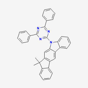 B3226707 5-(4,6-Diphenyl-1,3,5-triazin-2-yl)-7,7-dimethyl-5,7-dihydroindeno[2,1-b]carbazole CAS No. 1257220-48-6