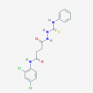 molecular formula C17H16Cl2N4O2S B322674 N-(2,4-dichlorophenyl)-4-oxo-4-[2-(phenylcarbamothioyl)hydrazinyl]butanamide 