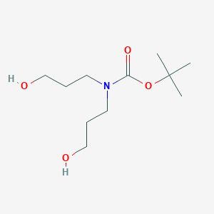 molecular formula C11H23NO4 B3226740 Boc-bis(3-hydroxypropyl)amine CAS No. 125763-80-6